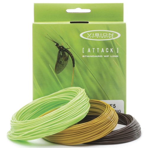 Vision Attack Fly Line Sink 3 (Weight Forward) Wf5 For Trout Fly Fishing (Length 82ft / 25m)